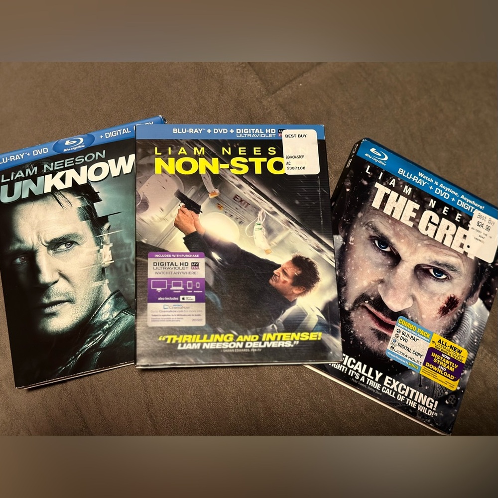 Liam Neeson blu ray + DVD bundle